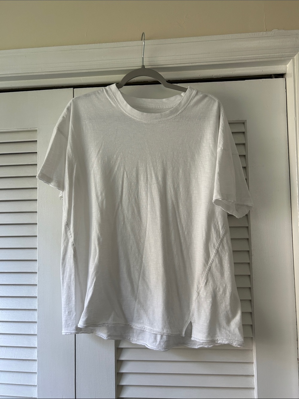 aerie White Short Sleeve Crewneck Tee